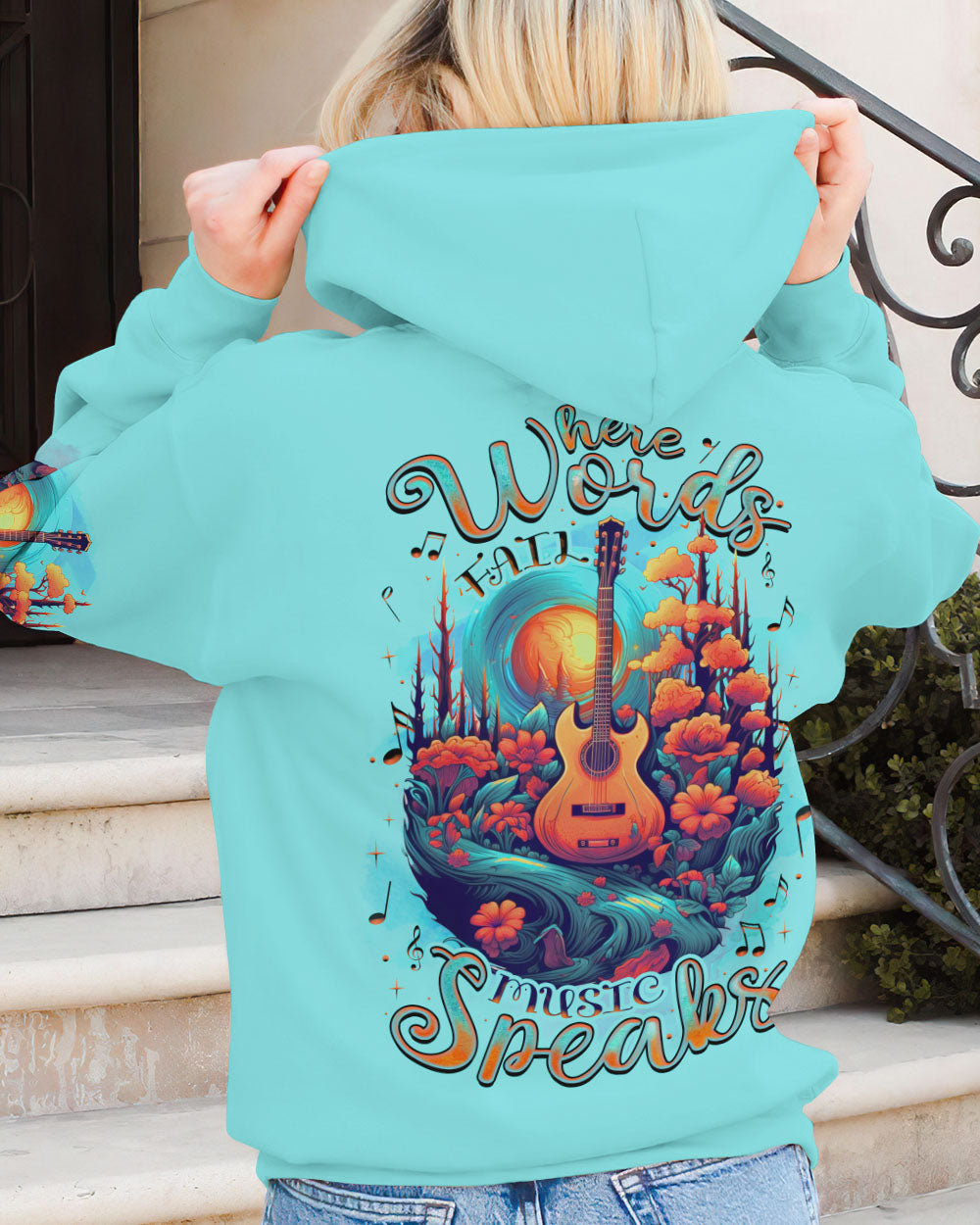 WHERE WORDS FAIL MUSIC SPEAKS GUITAR ALL OVER PRINT - TLNZ2206232