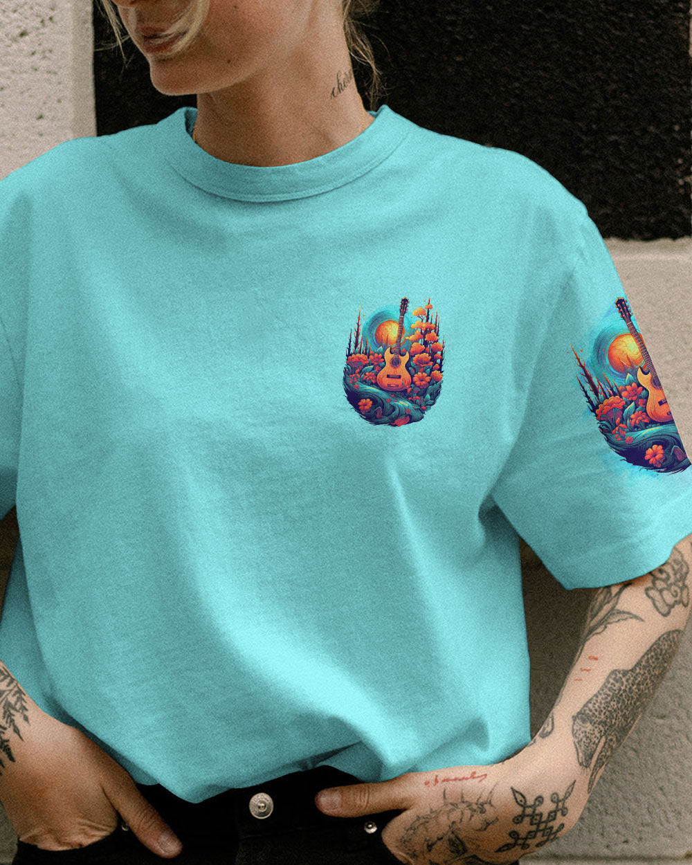 WHERE WORDS FAIL MUSIC SPEAKS GUITAR ALL OVER PRINT - TLNZ2206232