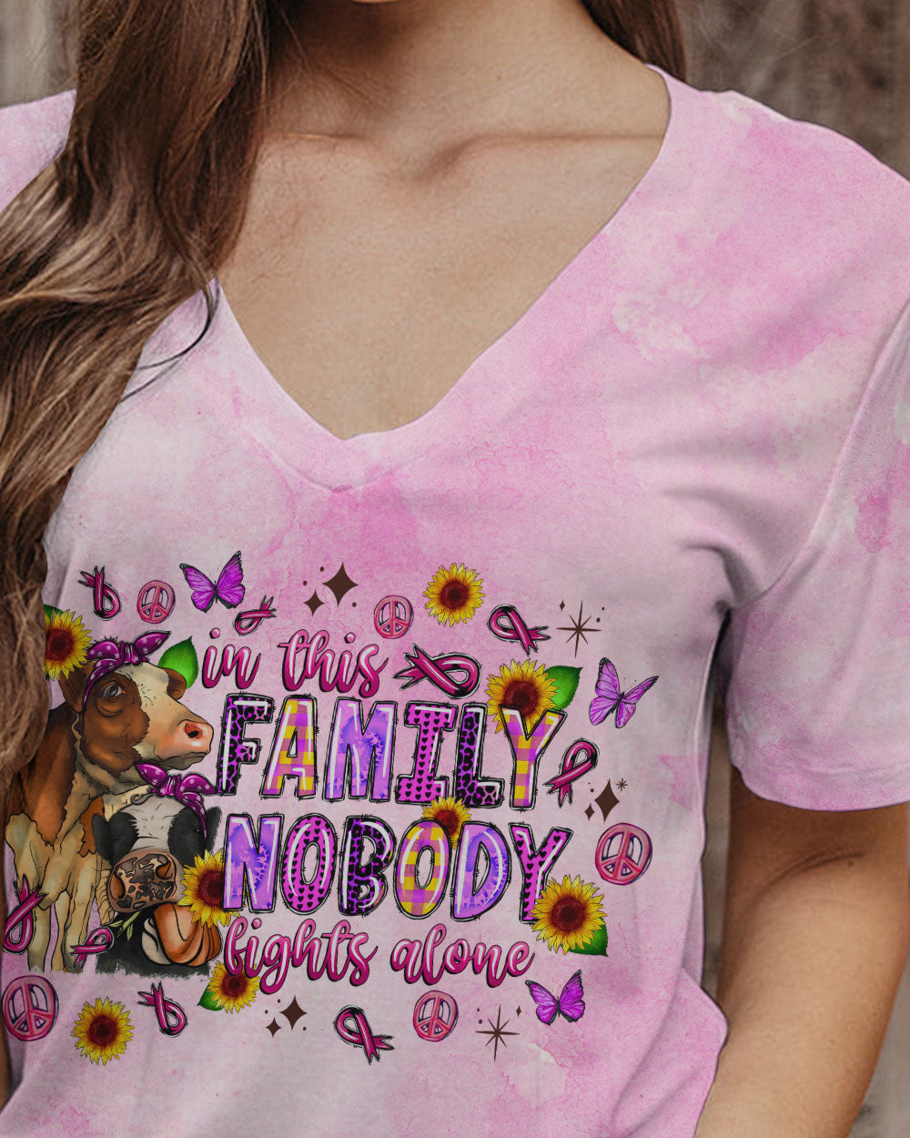 IN THIS FAMILY NOBODY FIGHTS ALONE COW ALL OVER PRINT - TLNZ2308231