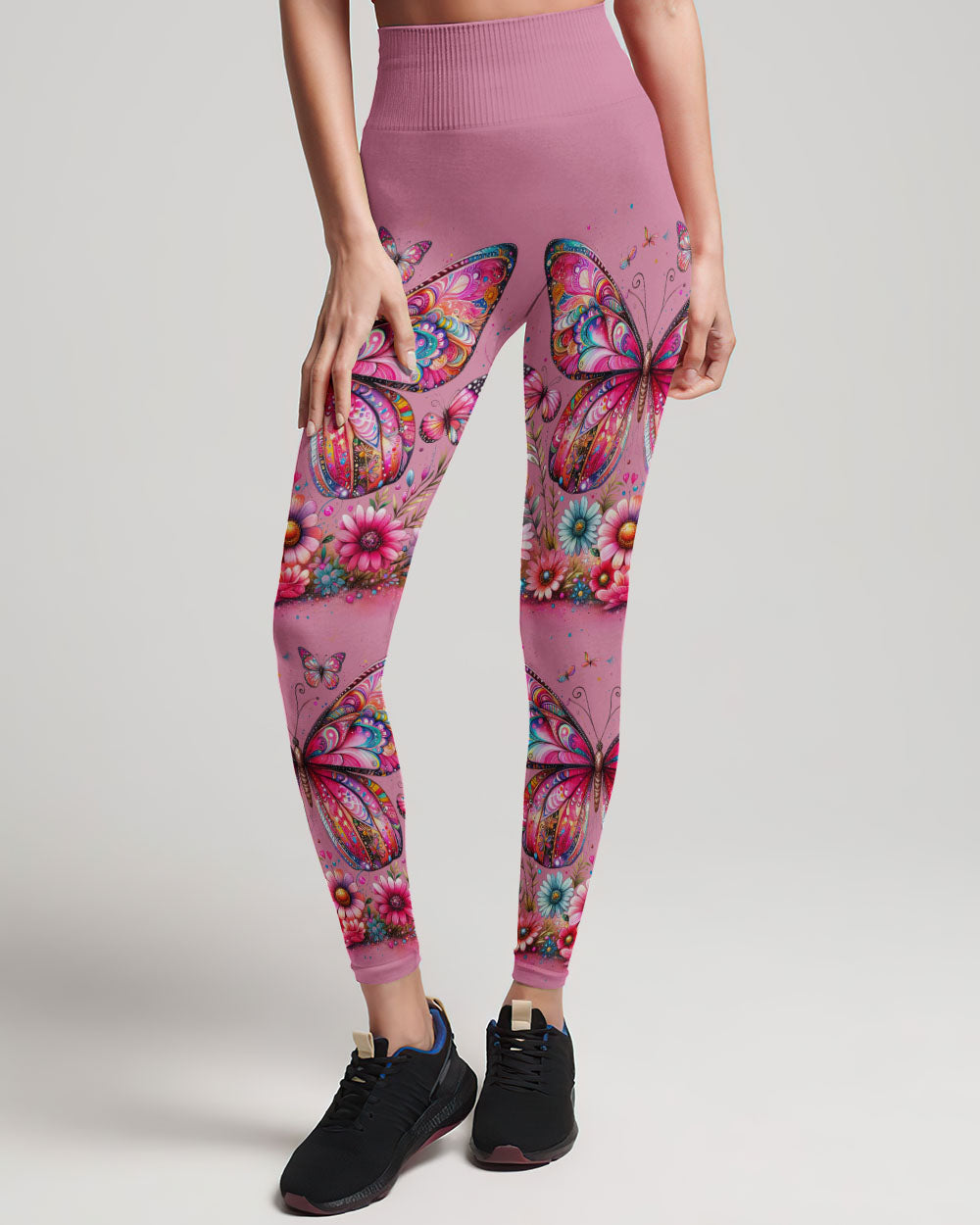 SHE BEGAN TO FLY BUTTERFLY FLORAL ALL OVER PRINT - TLNZ2311234
