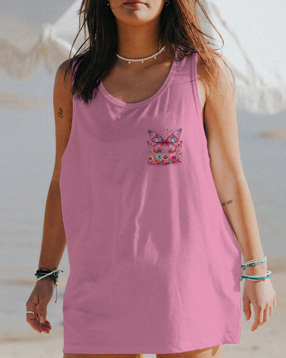 SHE BEGAN TO FLY BUTTERFLY FLORAL ALL OVER PRINT - TLNZ2311234