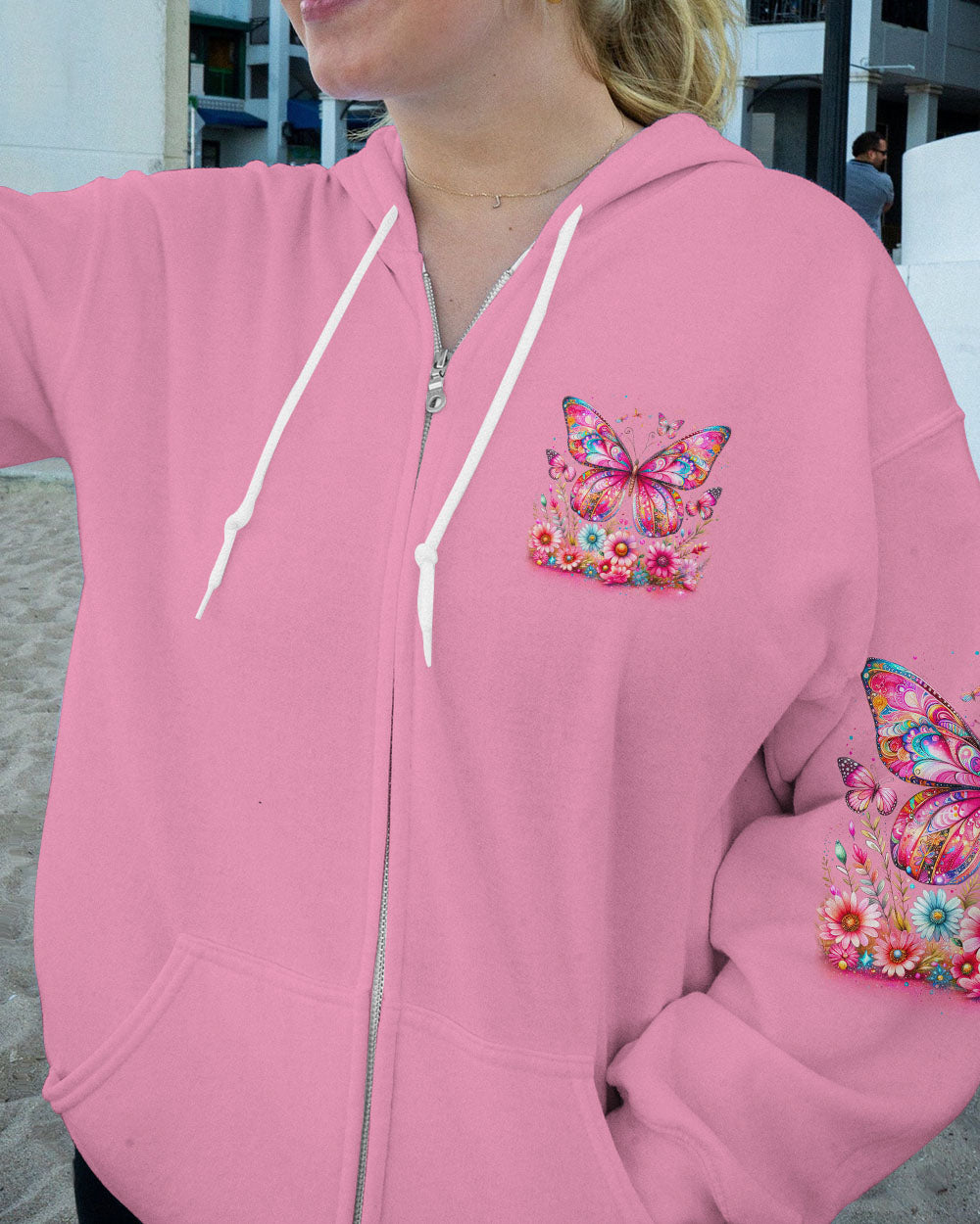 SHE BEGAN TO FLY BUTTERFLY FLORAL ALL OVER PRINT - TLNZ2311234