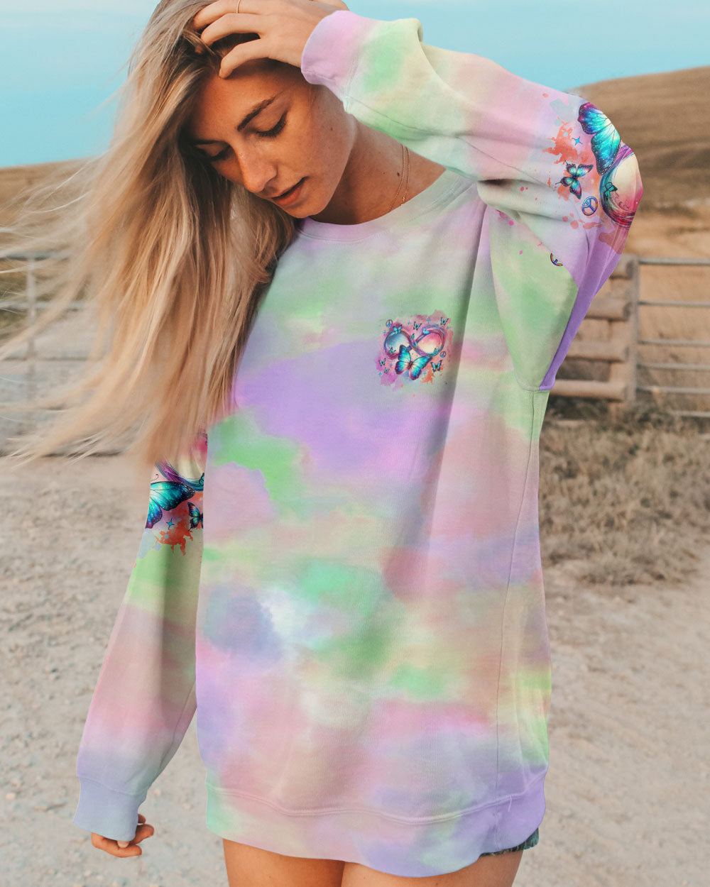 I BELIEVE THERE ARE ANGELS AMONG US BUTTERFLY ALL OVER PRINT - TLNZ2311242