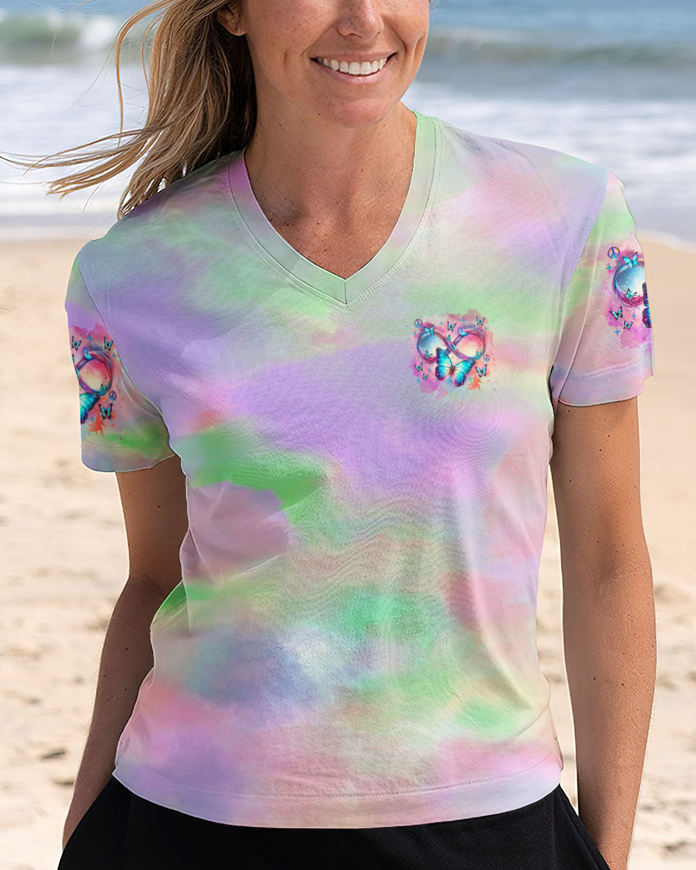 I BELIEVE THERE ARE ANGELS AMONG US BUTTERFLY ALL OVER PRINT - TLNZ2311242