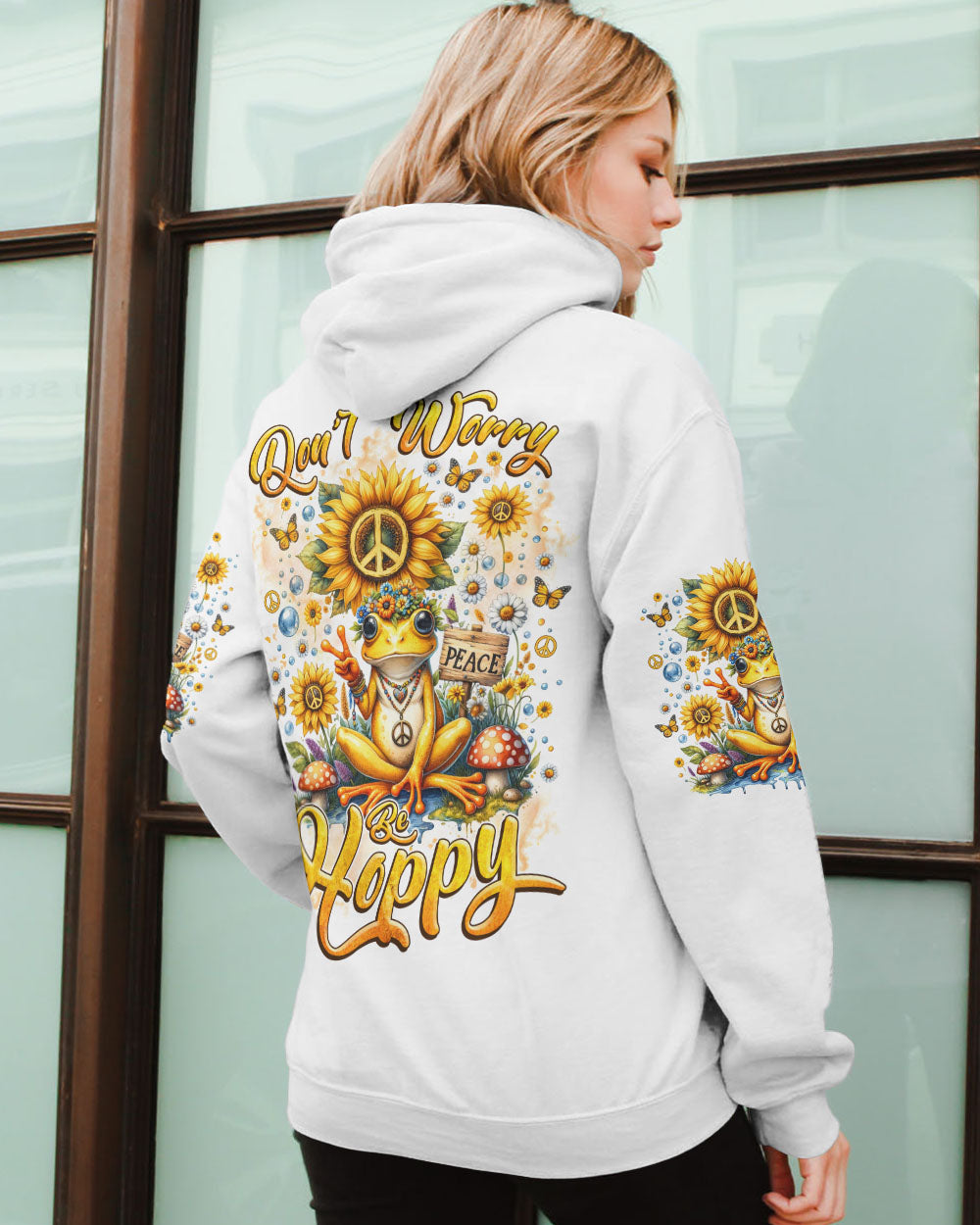 DON'T WORRY BE HOPPY FROG ALL OVER PRINT - TLNZ2401241