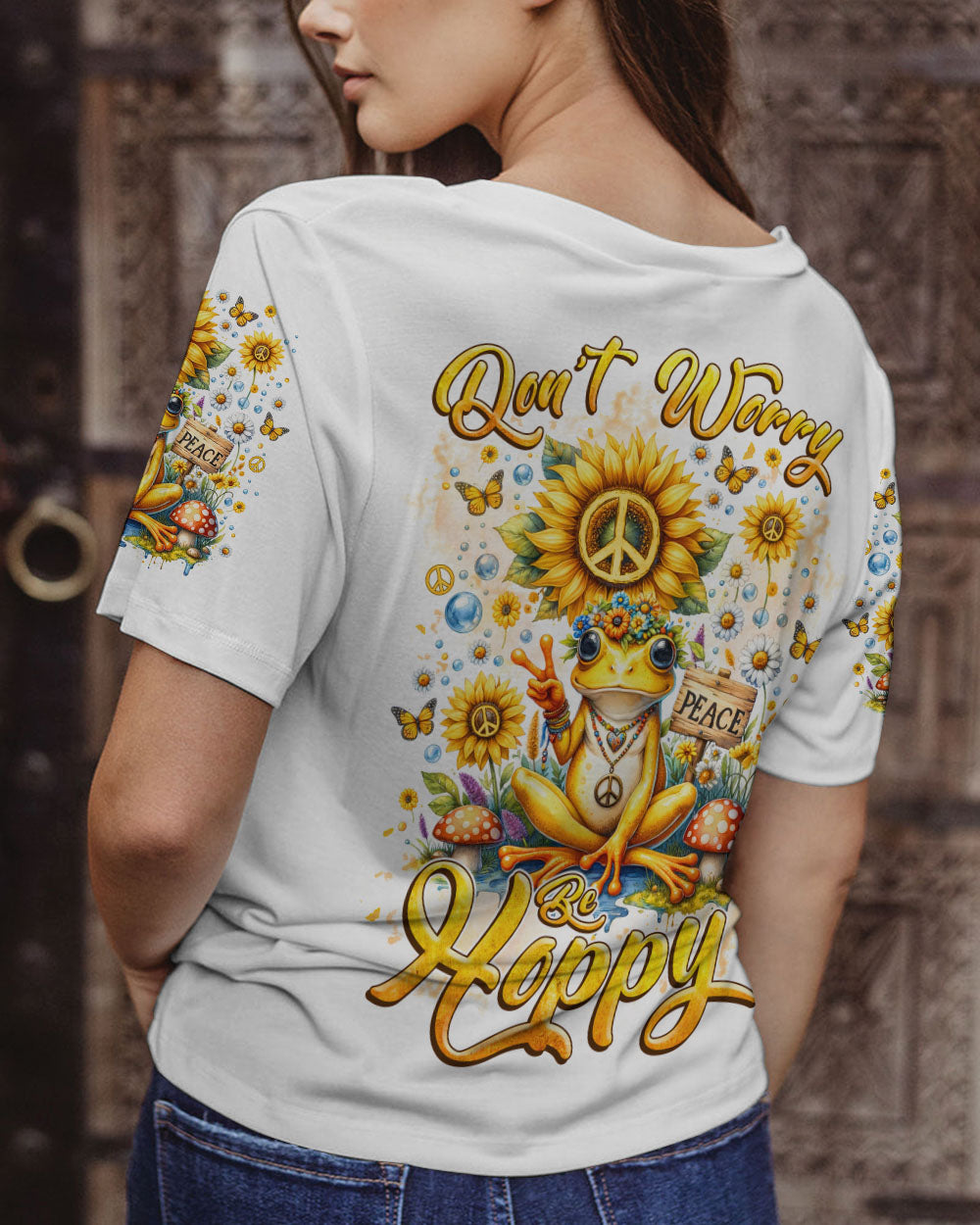 DON'T WORRY BE HOPPY FROG ALL OVER PRINT - TLNZ2401241