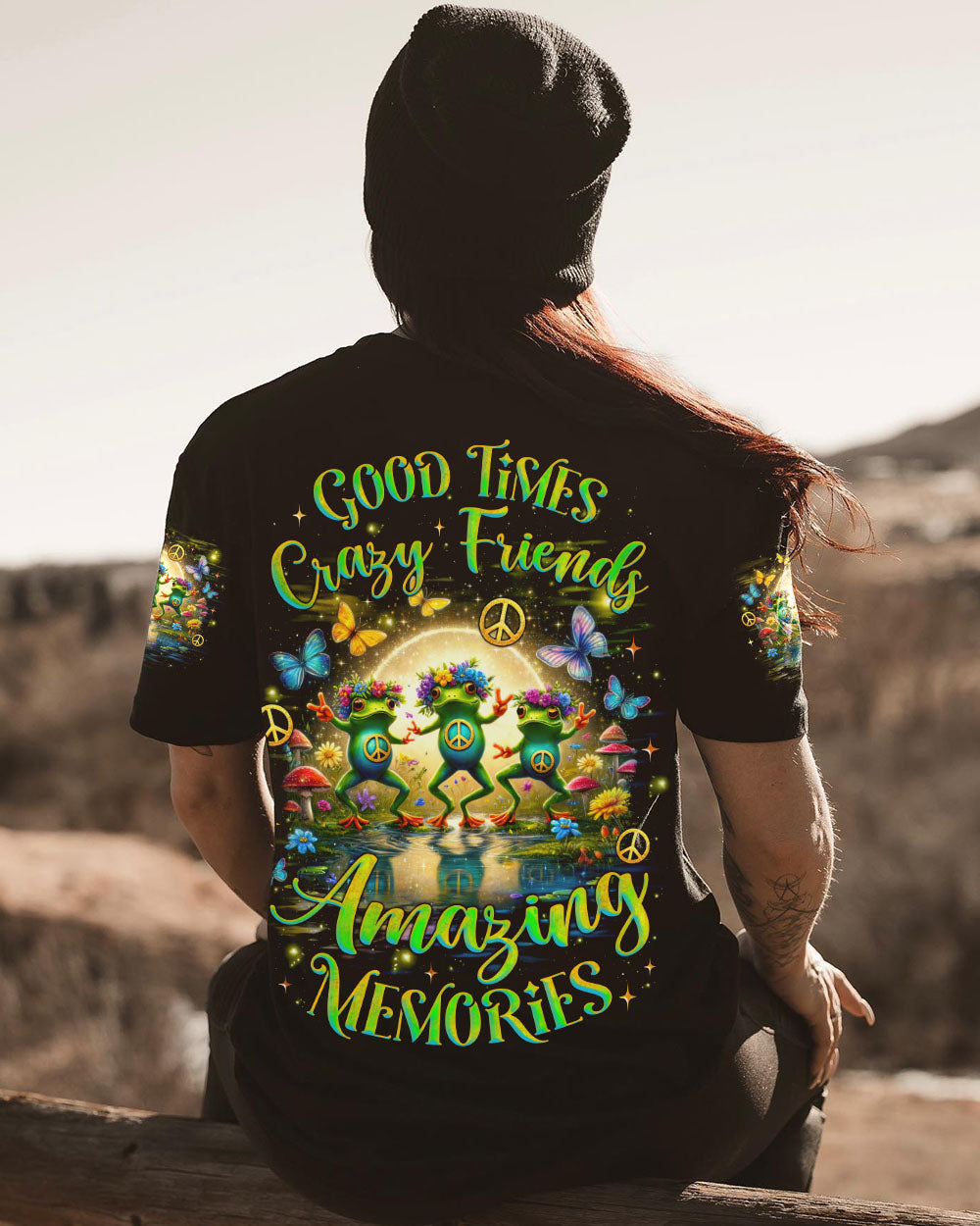 GOOD TIMES CRAZY FRIEND FROG ALL OVER PRINT - TLNZ2406241
