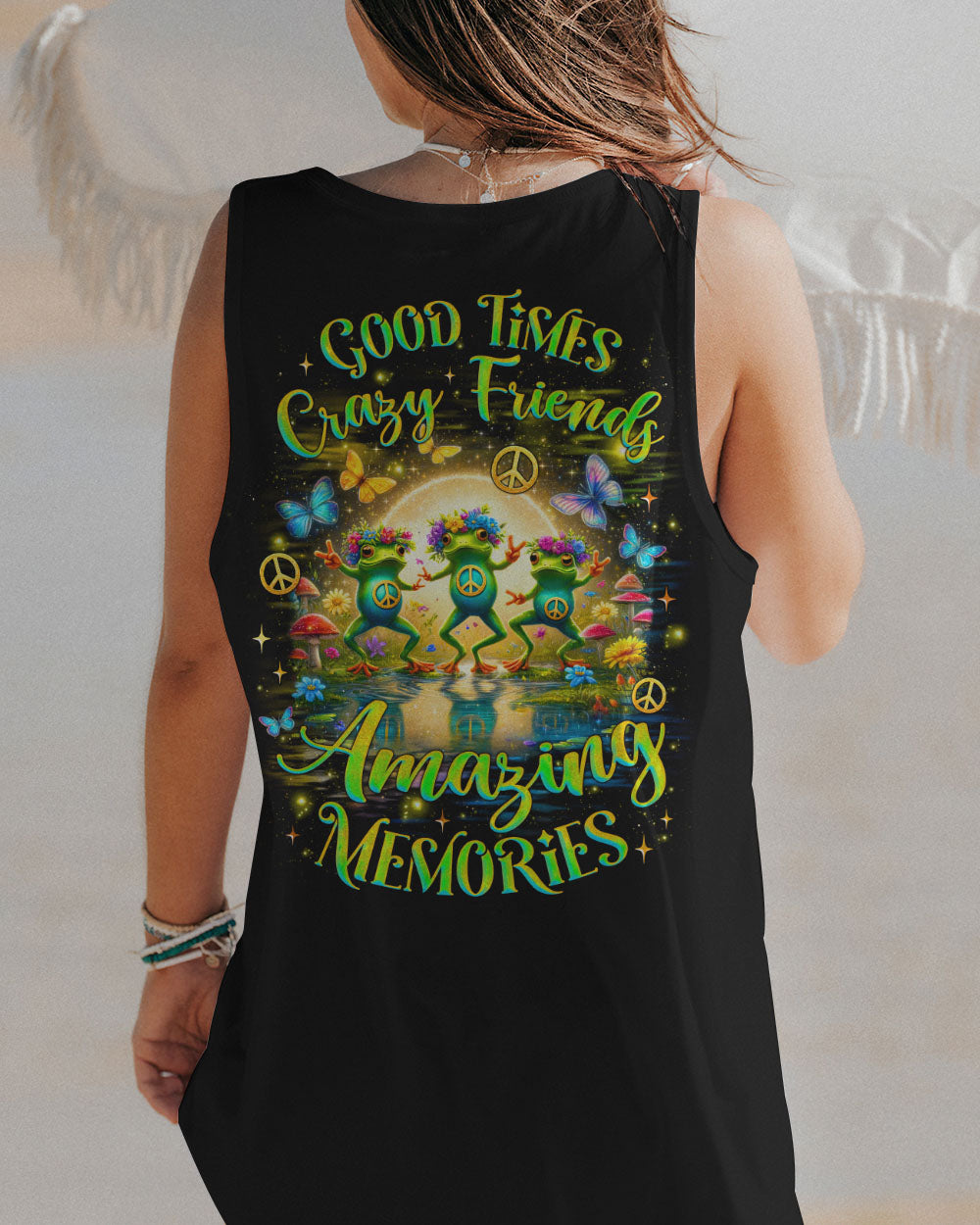 GOOD TIMES CRAZY FRIEND FROG ALL OVER PRINT - TLNZ2406241