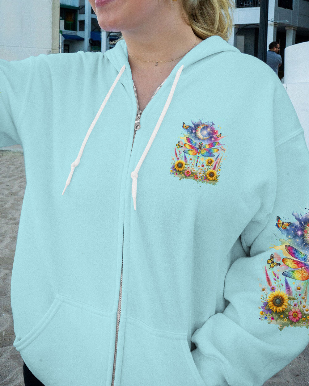 I AM THE STORM DRAGONFLY CRESCENT MOON FLORAL ALL OVER PRINT - TLNZ2411231