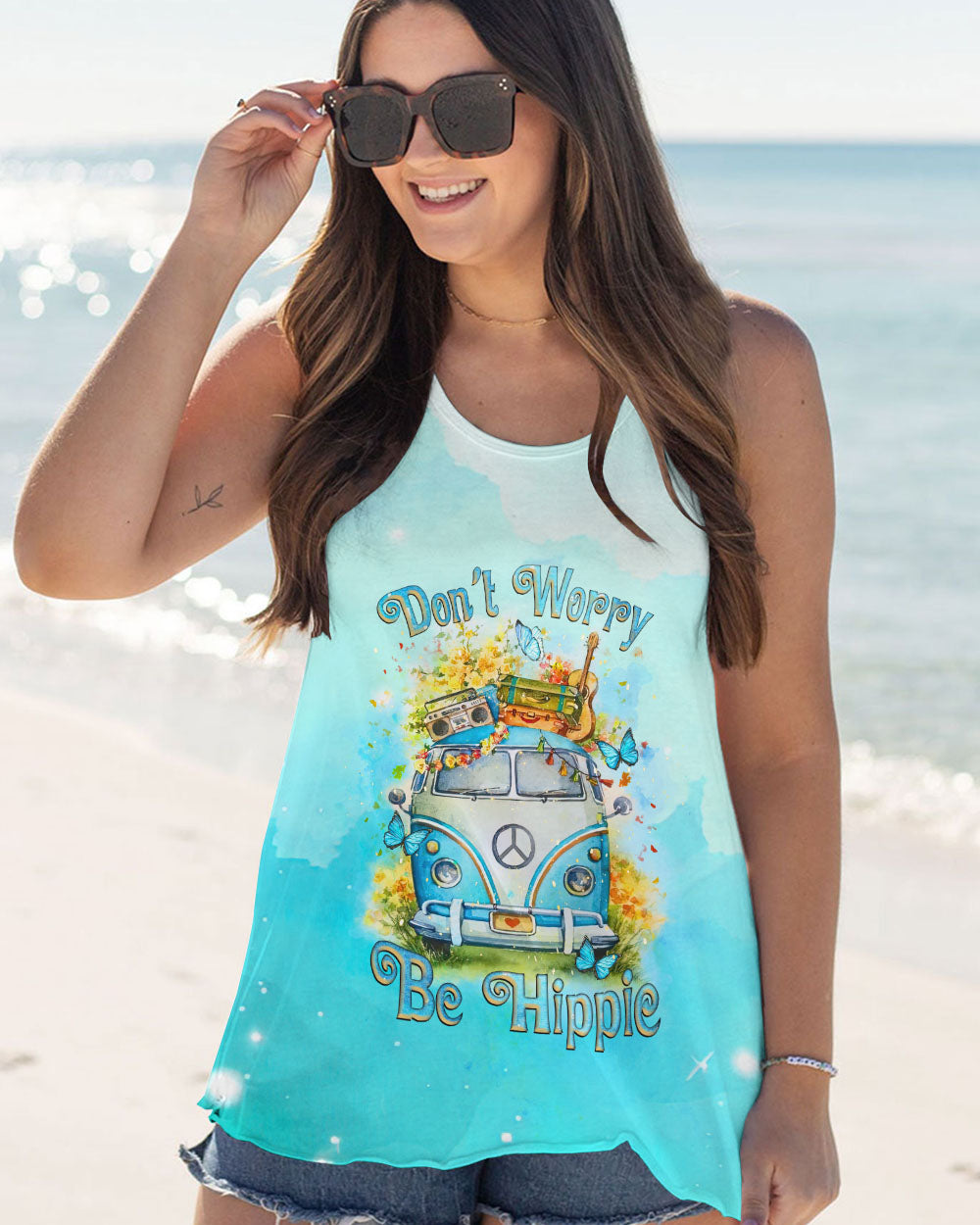 DON'T WORRY BE HIPPIE ALL OVER PRINT - TLNZ2508231
