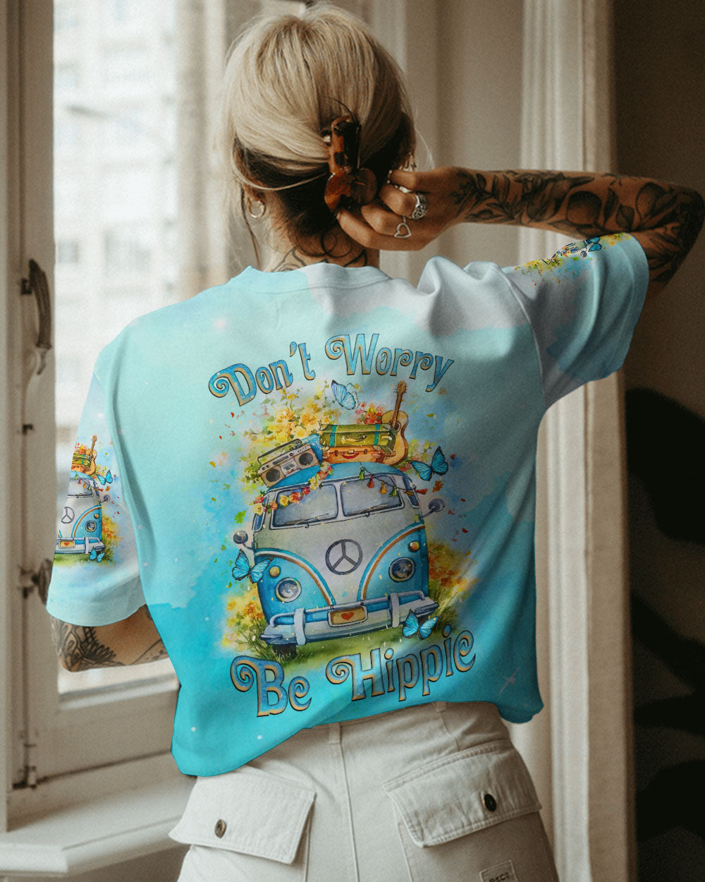 DON'T WORRY BE HIPPIE ALL OVER PRINT - TLNZ2508231