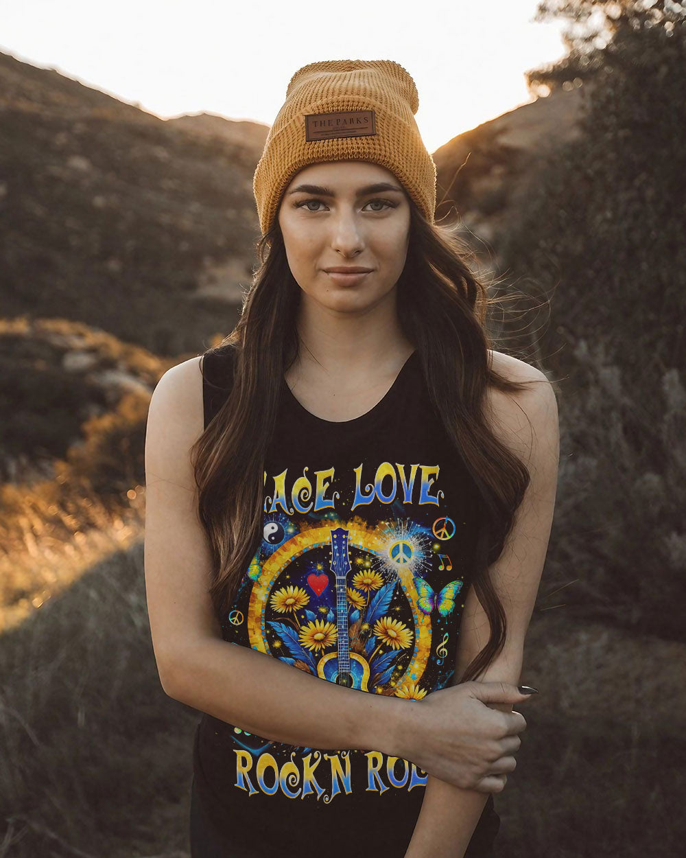 PEACE LOVE ROCK'N ROLL ALL OVER PRINT - TLNZ2603254