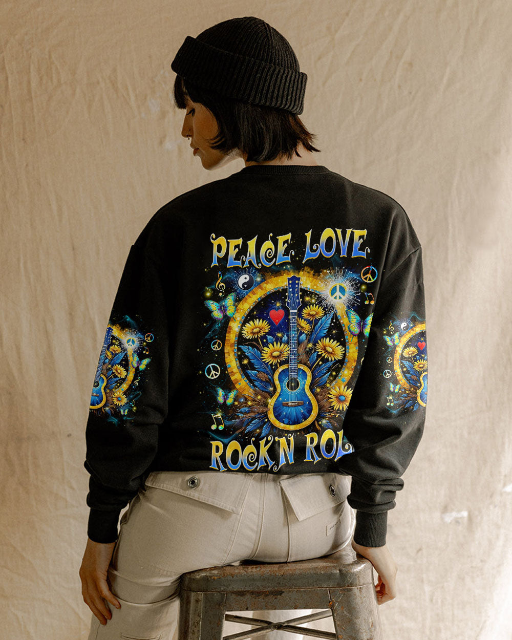 PEACE LOVE ROCK'N ROLL ALL OVER PRINT - TLNZ2603254