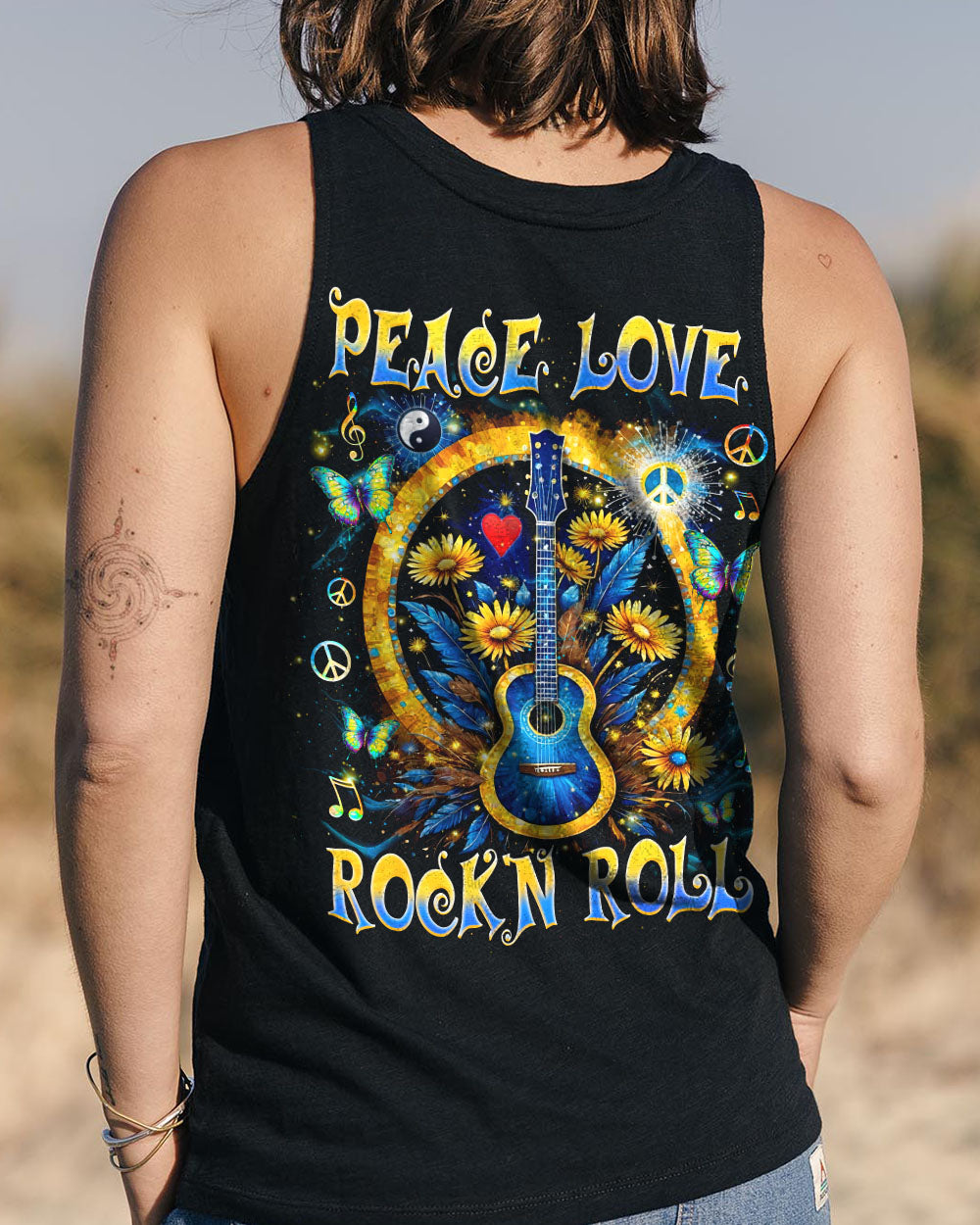 PEACE LOVE ROCK'N ROLL ALL OVER PRINT - TLNZ2603254