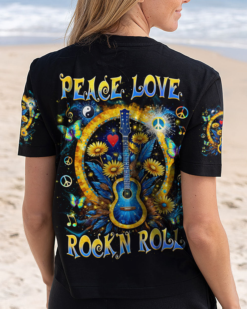 PEACE LOVE ROCK'N ROLL ALL OVER PRINT - TLNZ2603254