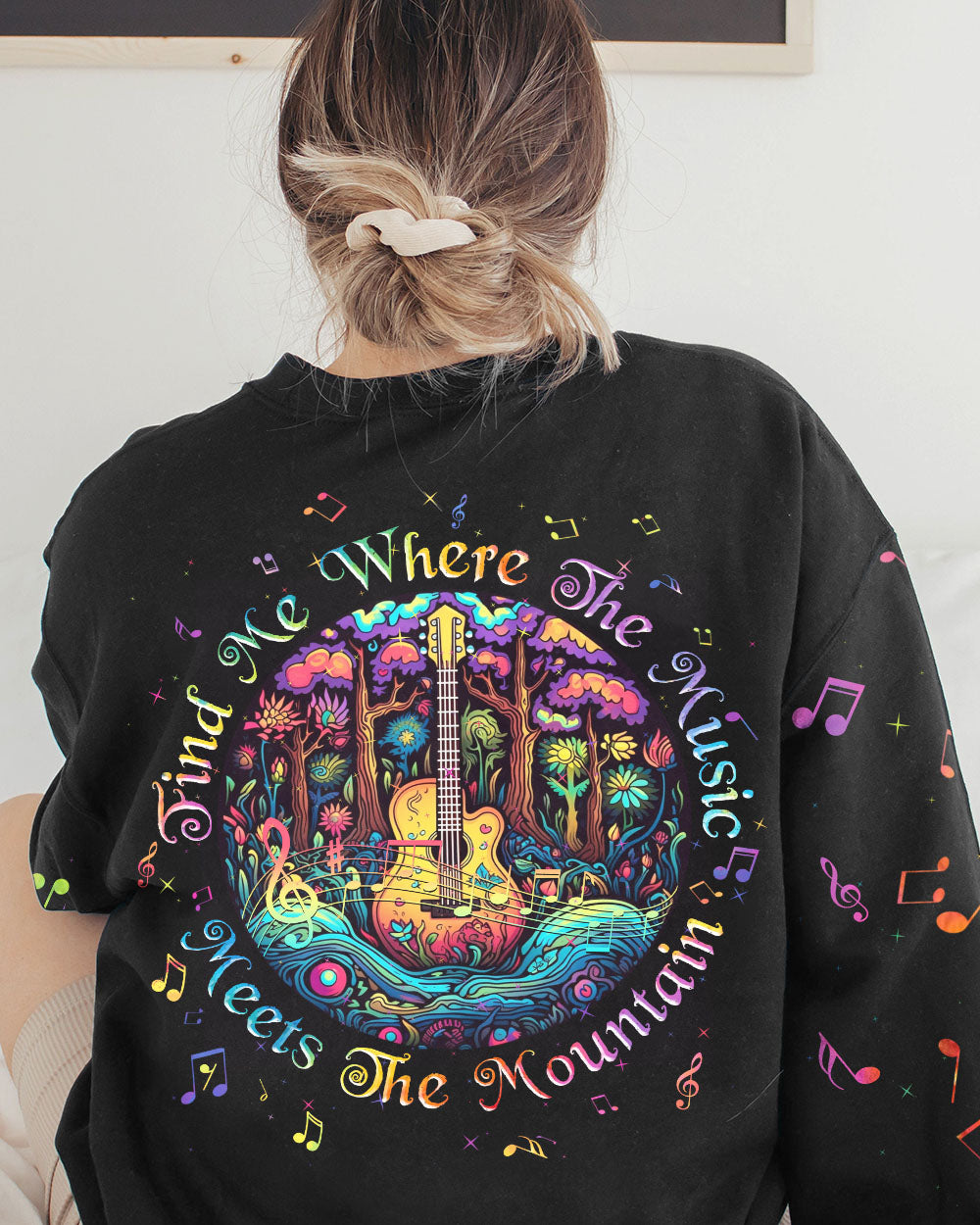 FIND ME WHERE THE MUSIC MEETS THE MOUNTAIN GUITAR ALL OVER PRINT - TLNZ2605233