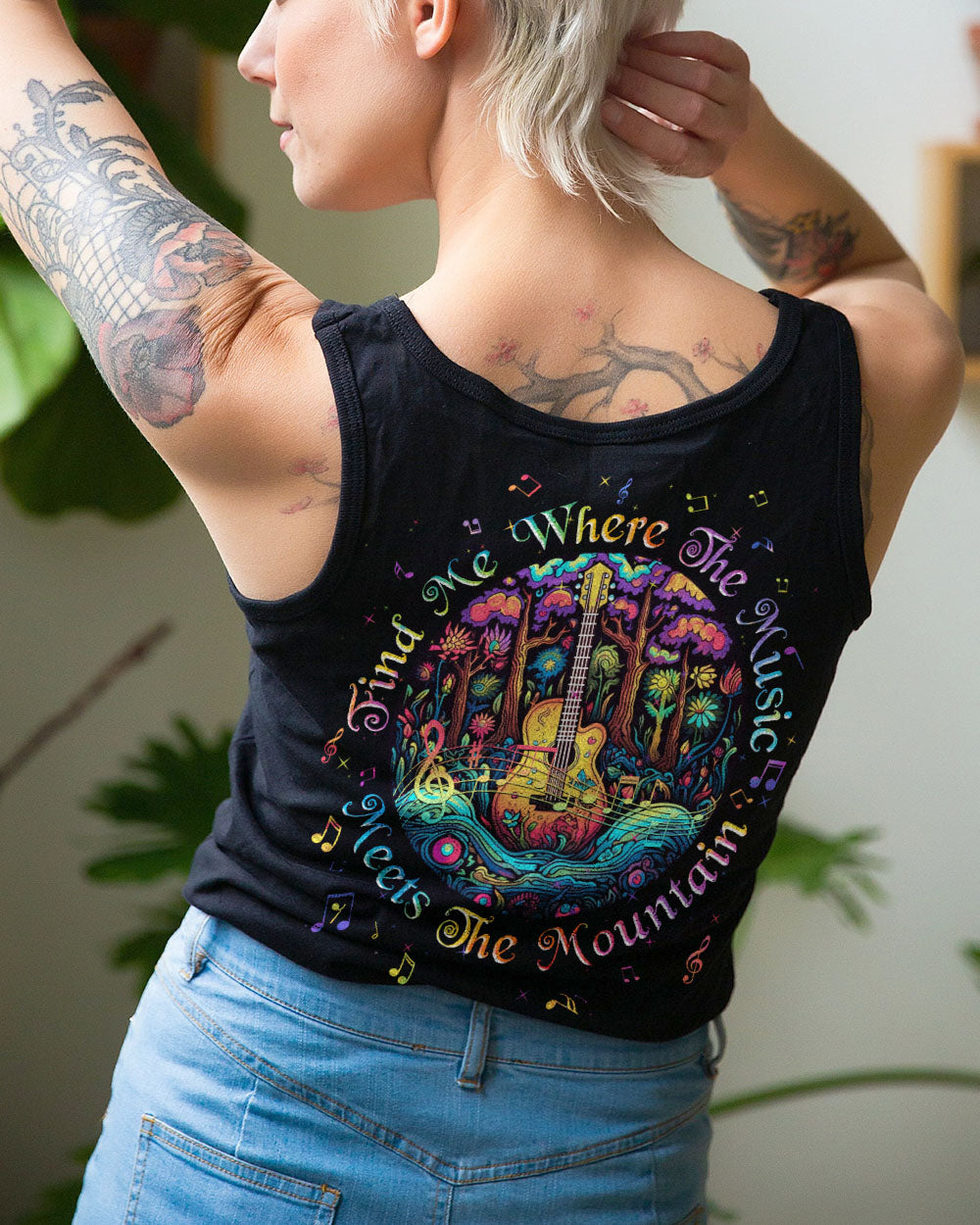 FIND ME WHERE THE MUSIC MEETS THE MOUNTAIN GUITAR ALL OVER PRINT - TLNZ2605233