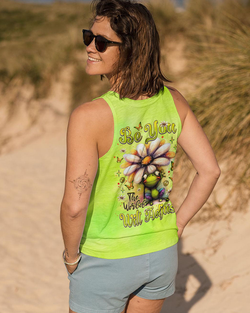 BE YOU THE WORLD WILL ADJUST FROG ALL OVER PRINT - TLNZ2606251
