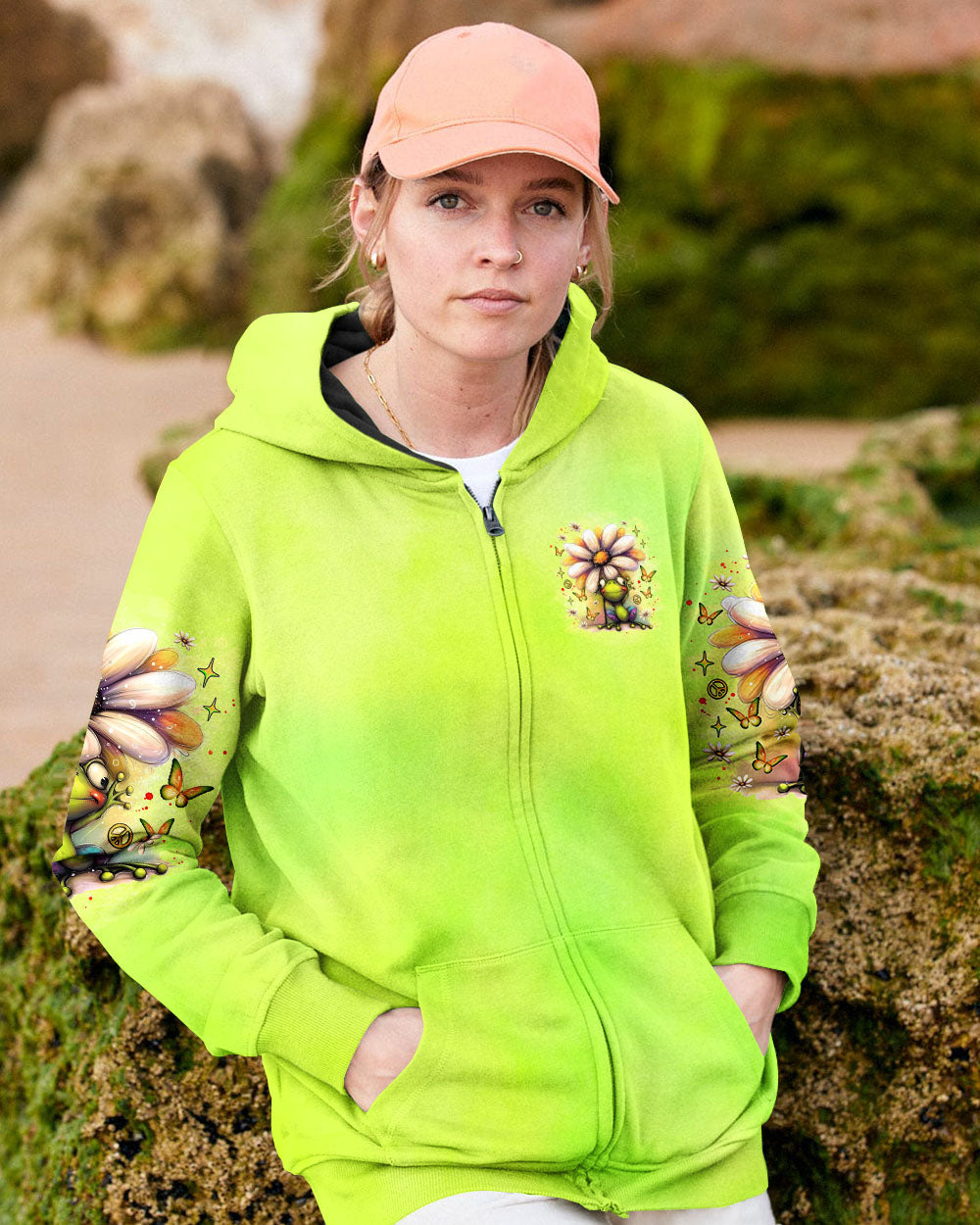 BE YOU THE WORLD WILL ADJUST FROG ALL OVER PRINT - TLNZ2606251