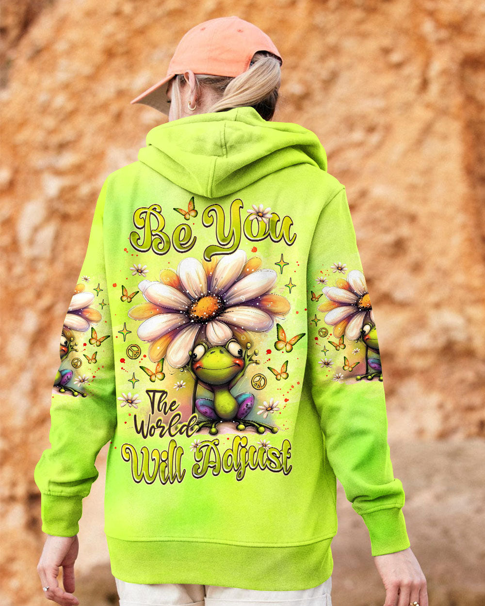 BE YOU THE WORLD WILL ADJUST FROG ALL OVER PRINT - TLNZ2606251
