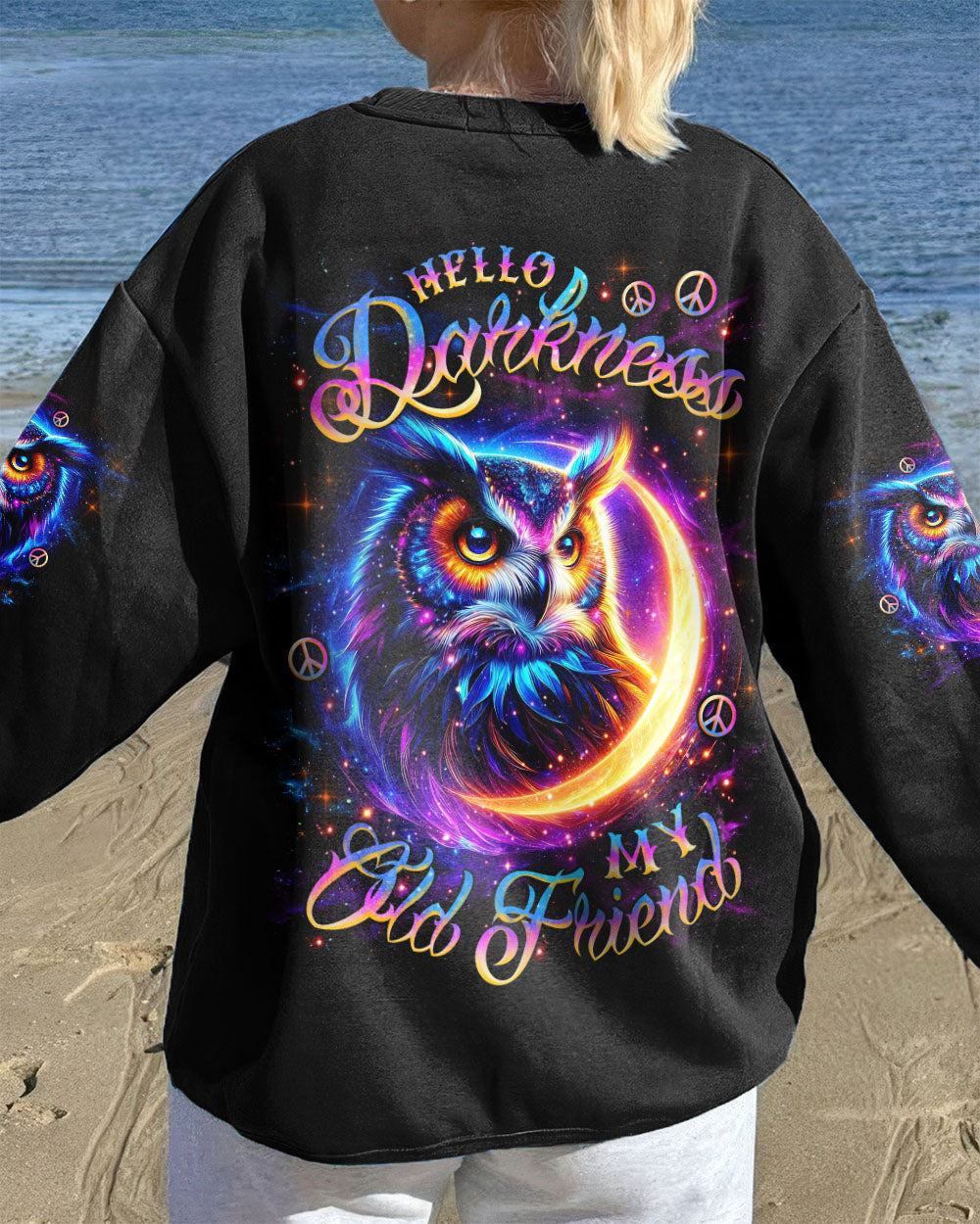 HELLO DARKNESS MY OLD FRIEND OWL MOON ALL OVER PRINT - TLNZ2607251