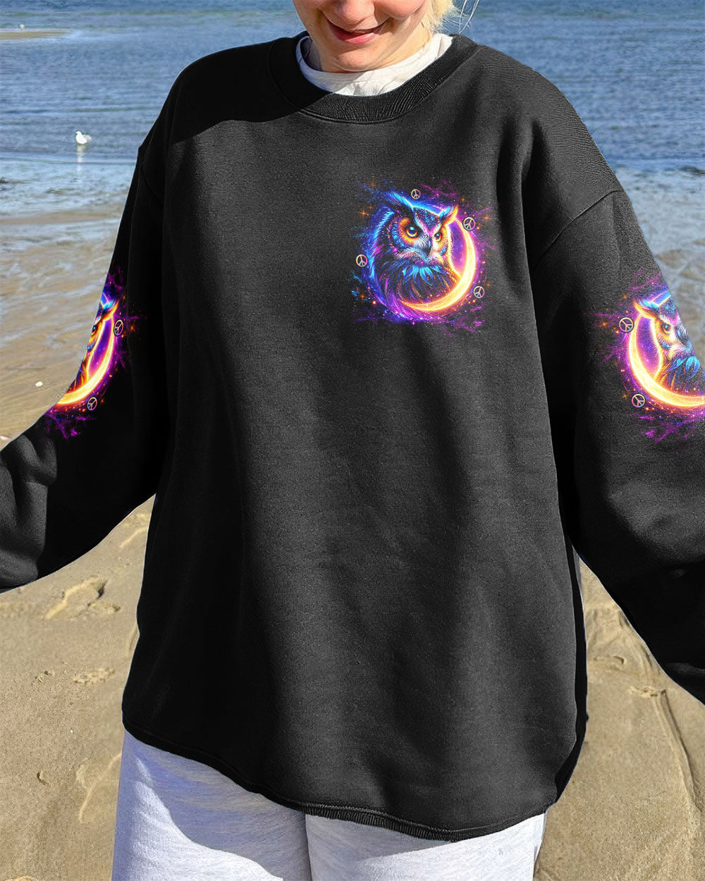 HELLO DARKNESS MY OLD FRIEND OWL MOON ALL OVER PRINT - TLNZ2607251