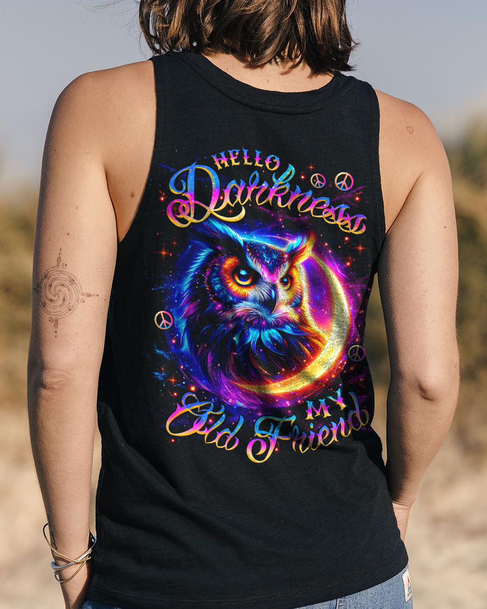 HELLO DARKNESS MY OLD FRIEND OWL MOON ALL OVER PRINT - TLNZ2607251