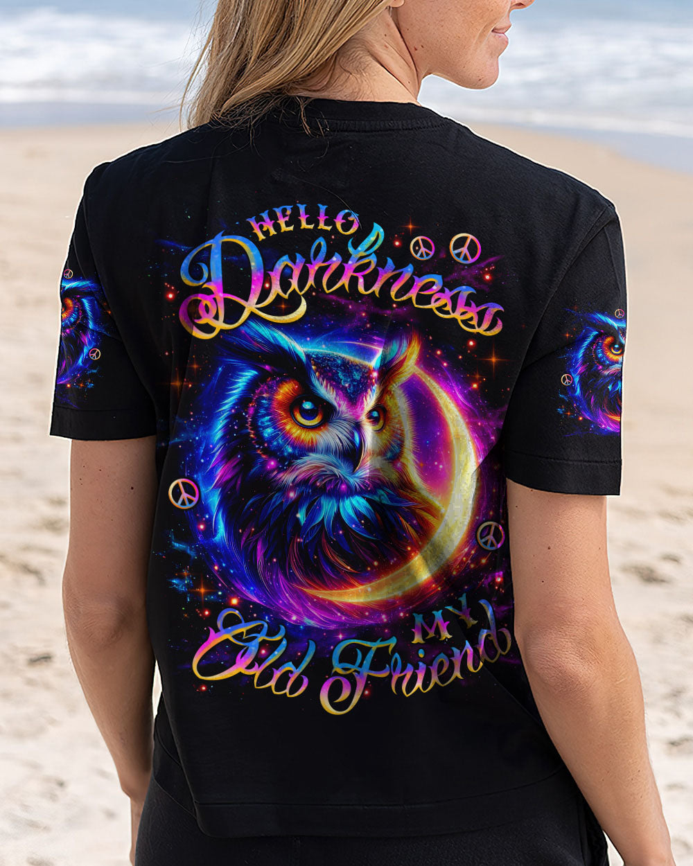 HELLO DARKNESS MY OLD FRIEND OWL MOON ALL OVER PRINT - TLNZ2607251