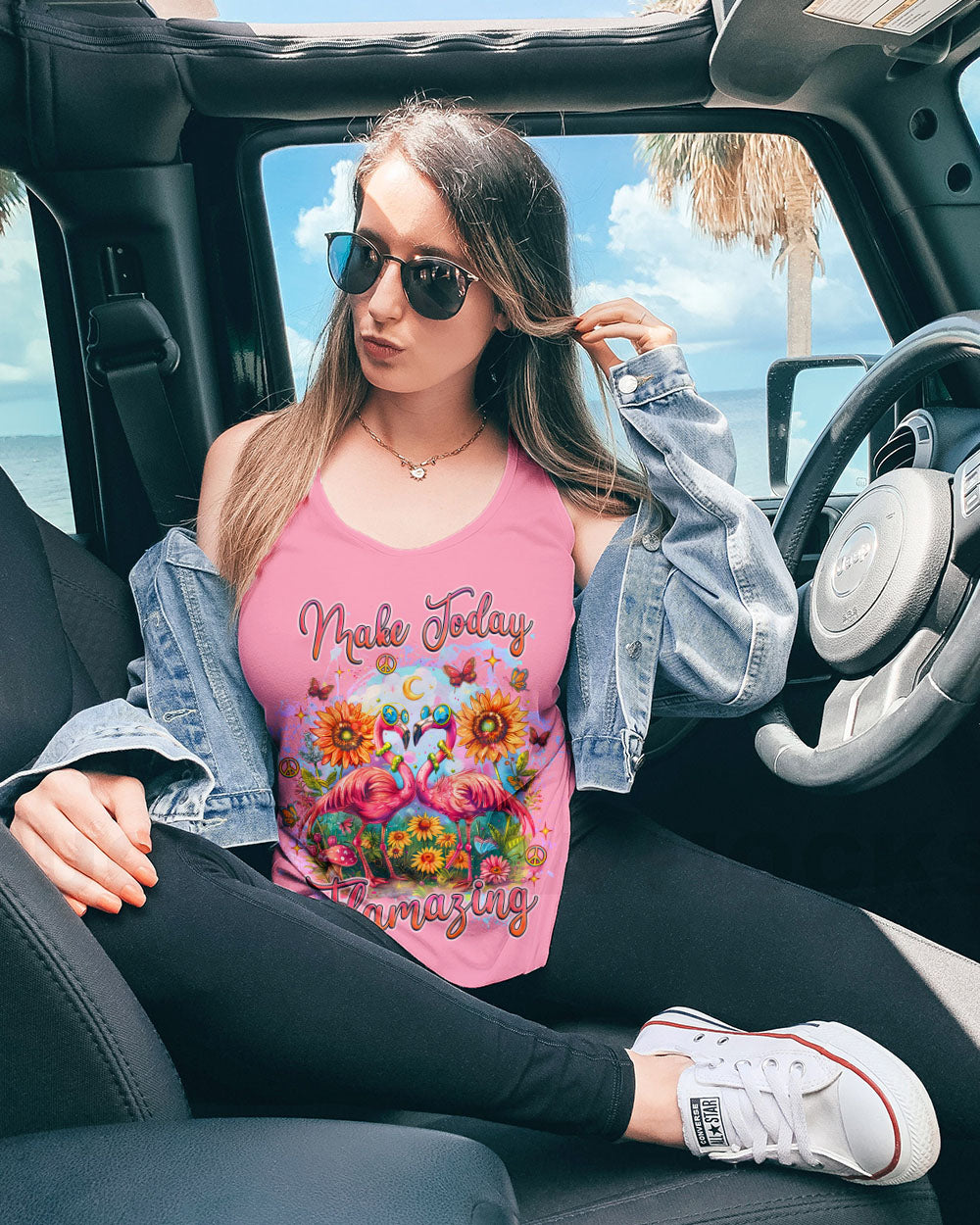 MAKE TODAY FLAMAZING FLAMINGO ALL OVER PRINT  - TLNZ2611242