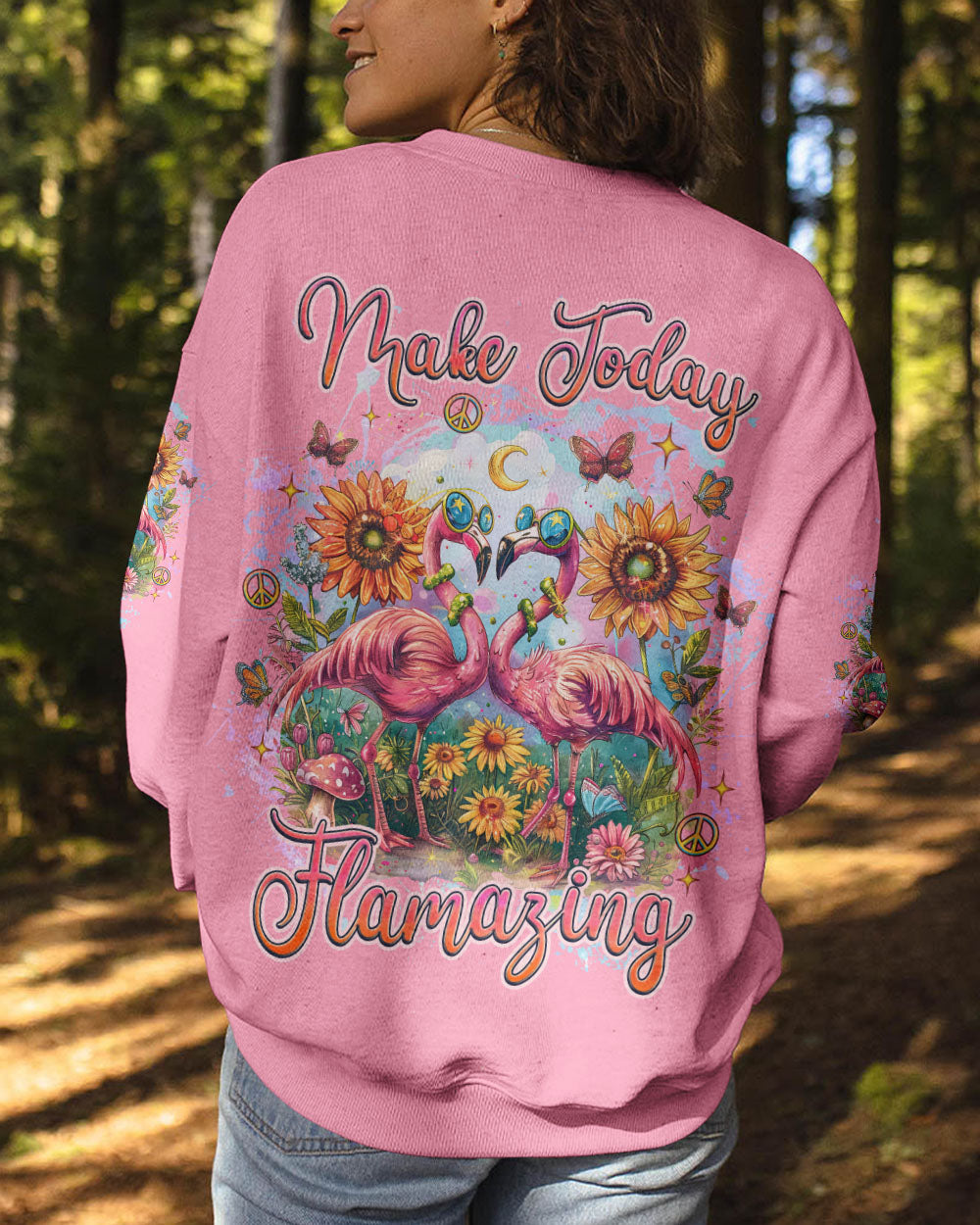 MAKE TODAY FLAMAZING FLAMINGO ALL OVER PRINT  - TLNZ2611242