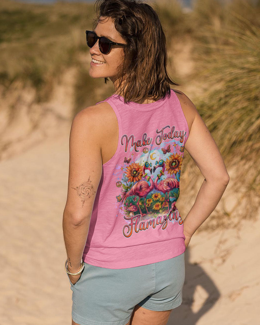 MAKE TODAY FLAMAZING FLAMINGO ALL OVER PRINT  - TLNZ2611242