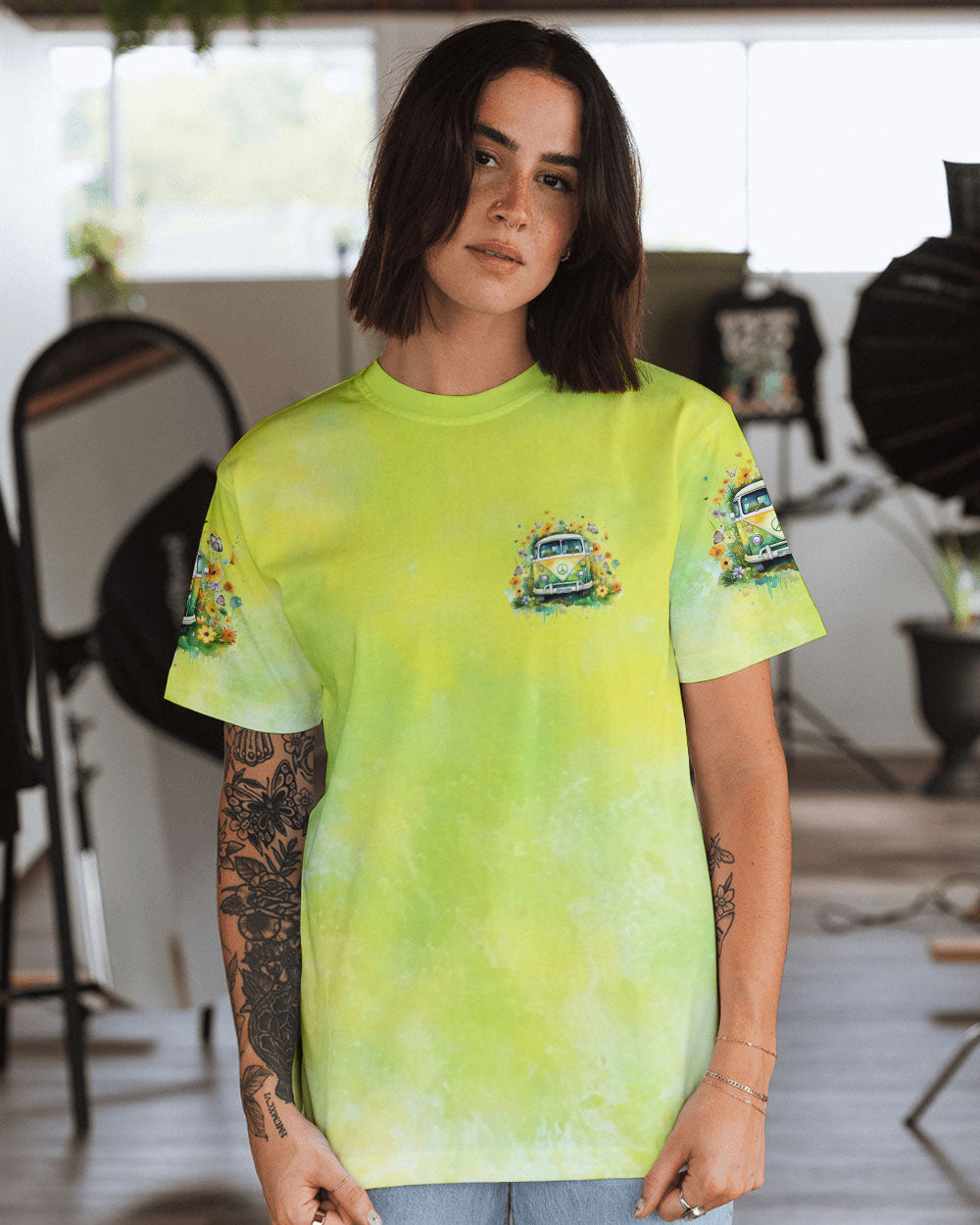 RUNNING AGAINST THE WIND HIPPIE BUS FLORAL ALL OVER PRINT - TLNZ2612232