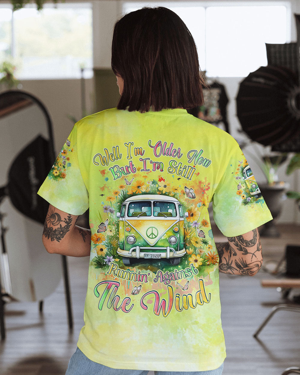 RUNNING AGAINST THE WIND HIPPIE BUS FLORAL ALL OVER PRINT - TLNZ2612232