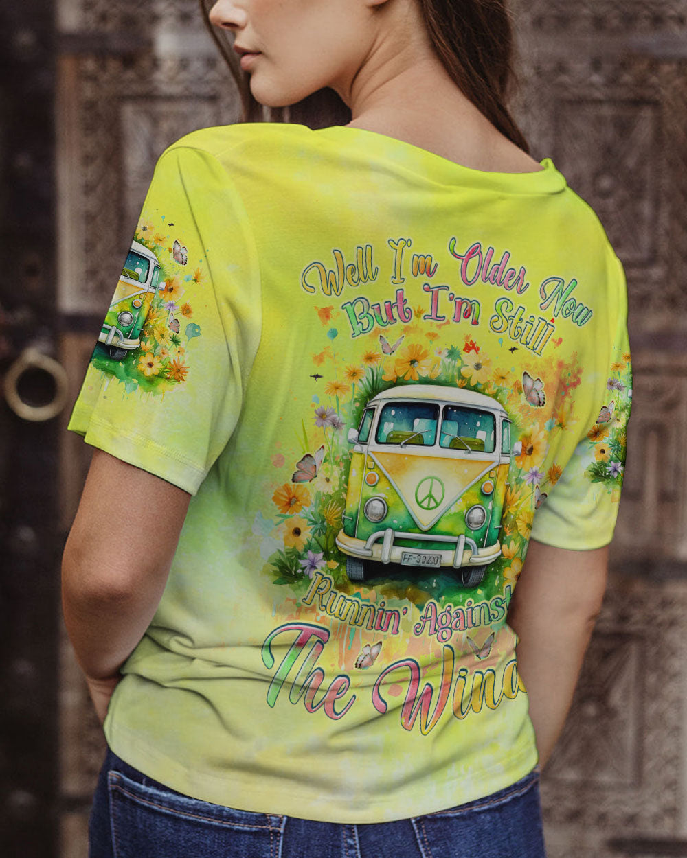RUNNING AGAINST THE WIND HIPPIE BUS FLORAL ALL OVER PRINT - TLNZ2612232