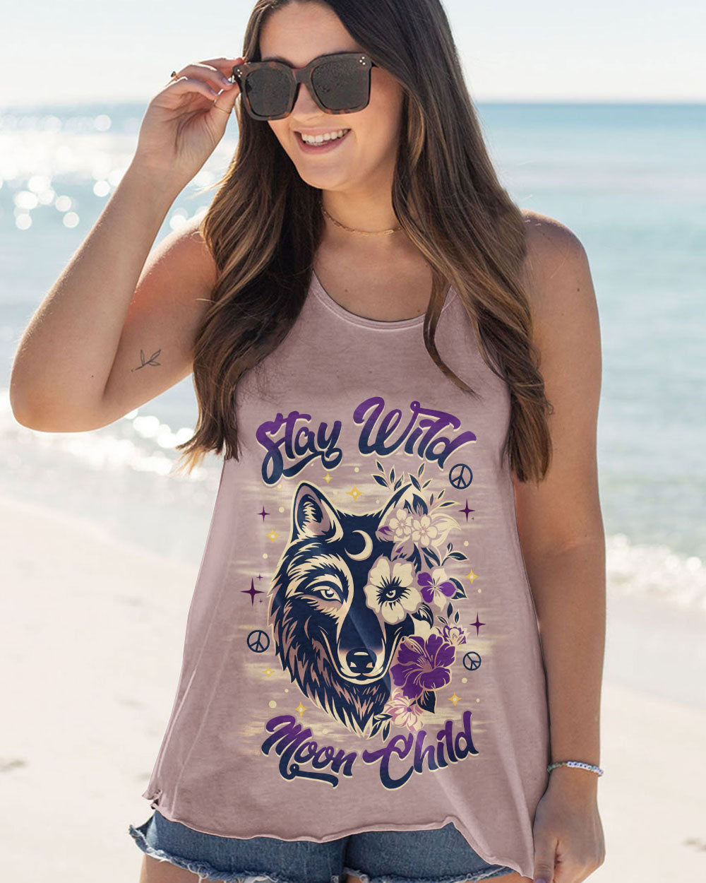 STAY WILD MOON CHILD WOLF ALL OVER PRINT - TLNZ2705252