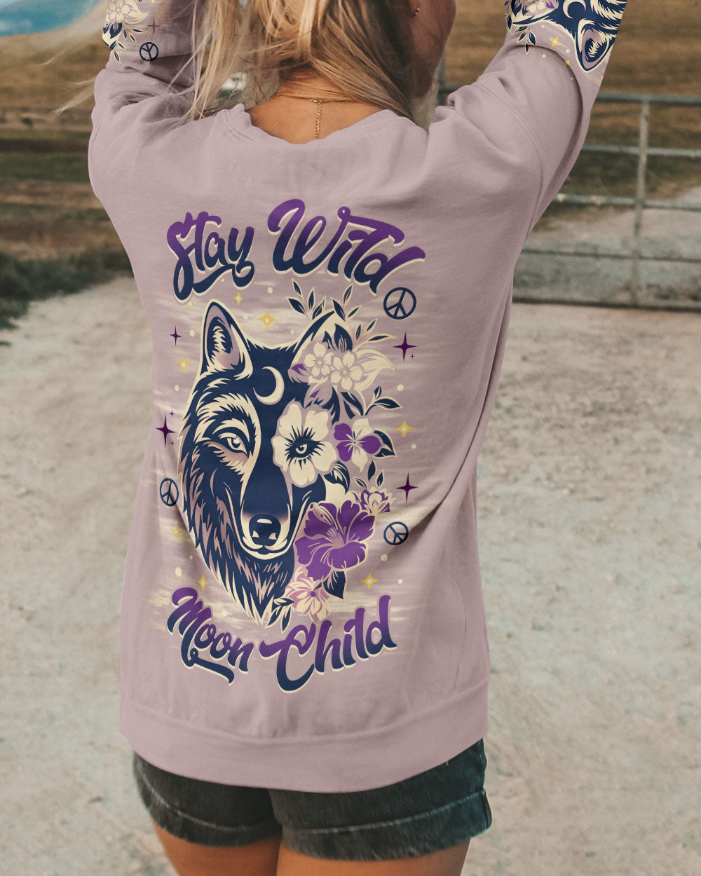 STAY WILD MOON CHILD WOLF ALL OVER PRINT - TLNZ2705252