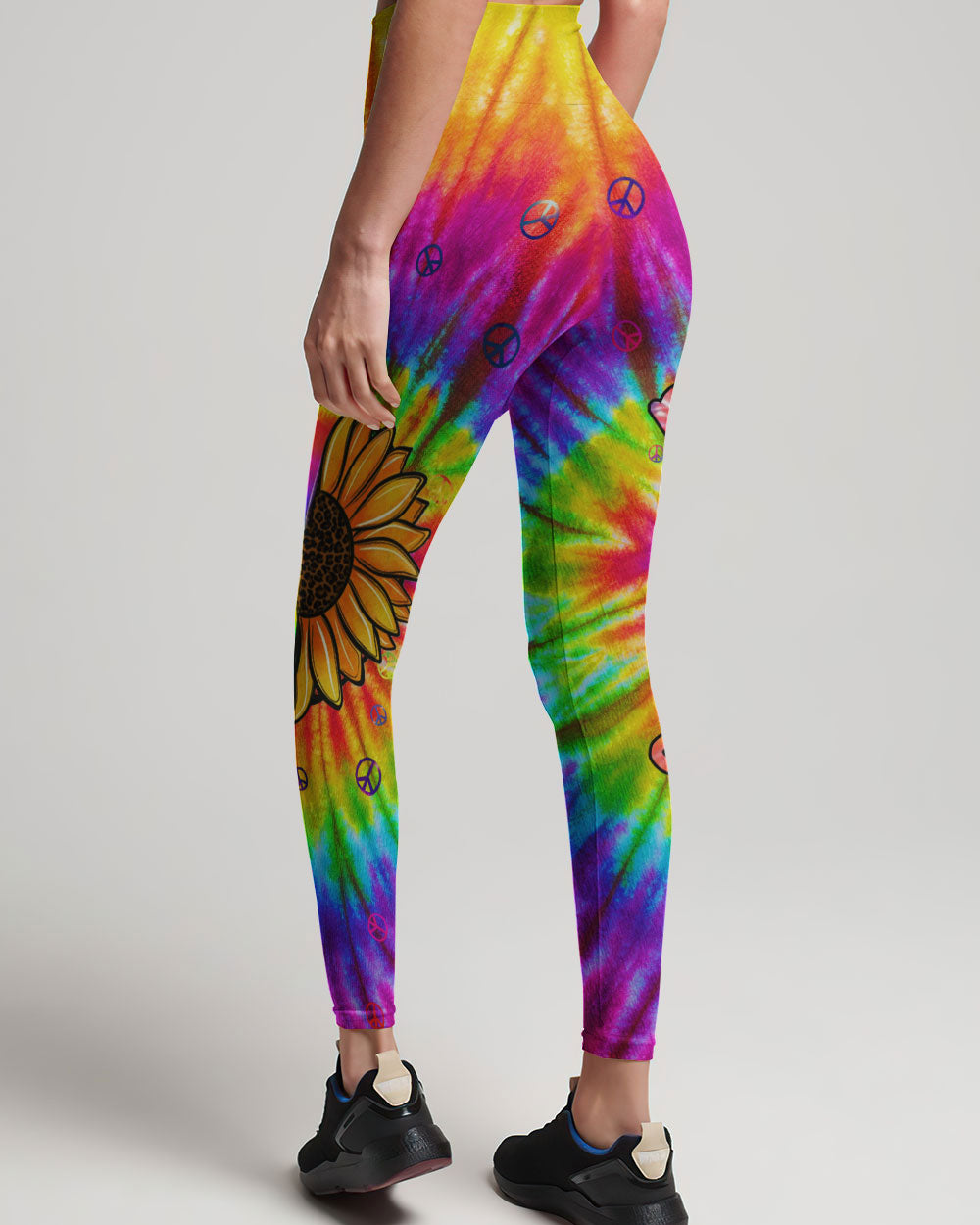 PEACE Y'ALL SUNFLOWER TIE DYE ALL OVER PRINT - TLNZ2706231