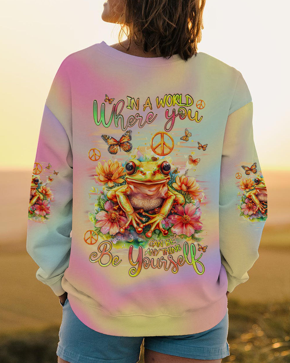 BE YOURSELF FROG ALL OVER PRINT - TLNZ2802243