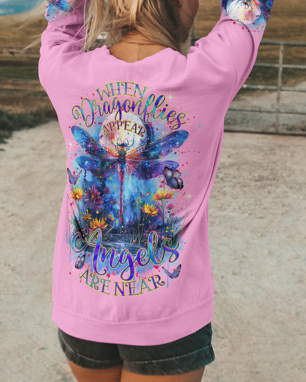 WHEN DRAGONFLIES APPEAR ANGELS ARE NEAR ALL OVER PRINT - TLNZ2803242