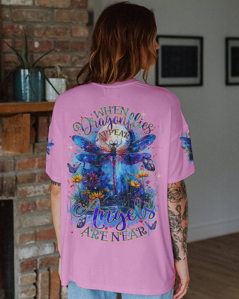 WHEN DRAGONFLIES APPEAR ANGELS ARE NEAR ALL OVER PRINT - TLNZ2803242