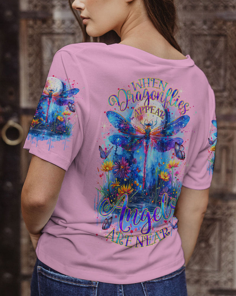 WHEN DRAGONFLIES APPEAR ANGELS ARE NEAR ALL OVER PRINT - TLNZ2803242