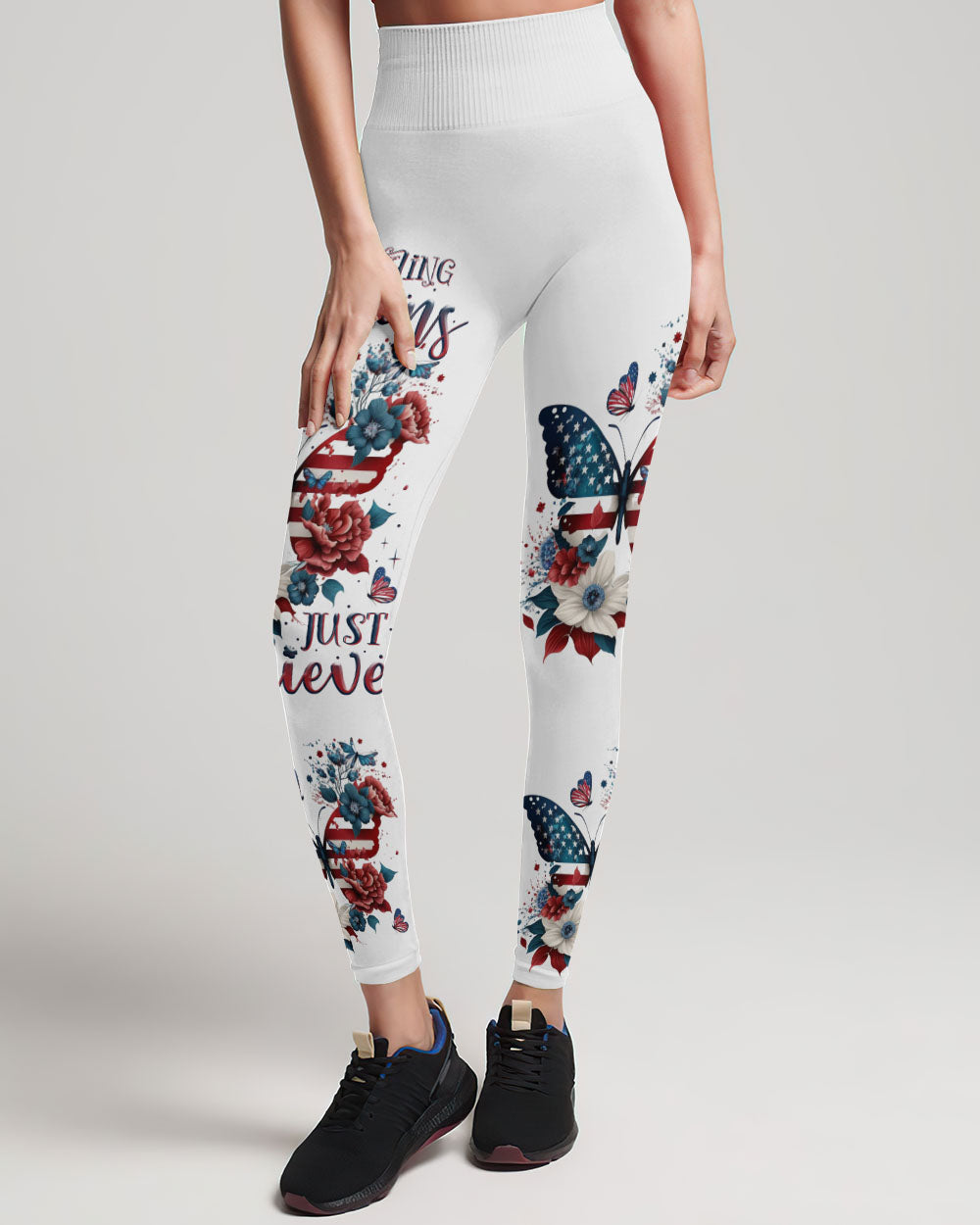 JUST BELIEVE BUTTERFLY FLAG ALL OVER PRINT - TLNZ2806234