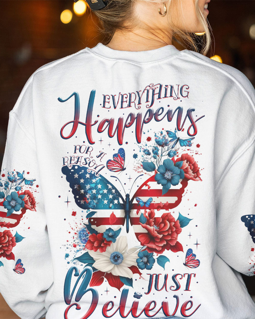 JUST BELIEVE BUTTERFLY FLAG ALL OVER PRINT - TLNZ2806234