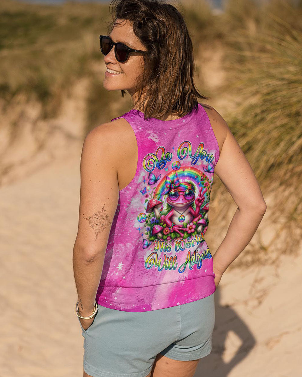 BE YOU THE WORLD WILL ADJUST FROG ALL OVER PRINT - TLNZ2806241