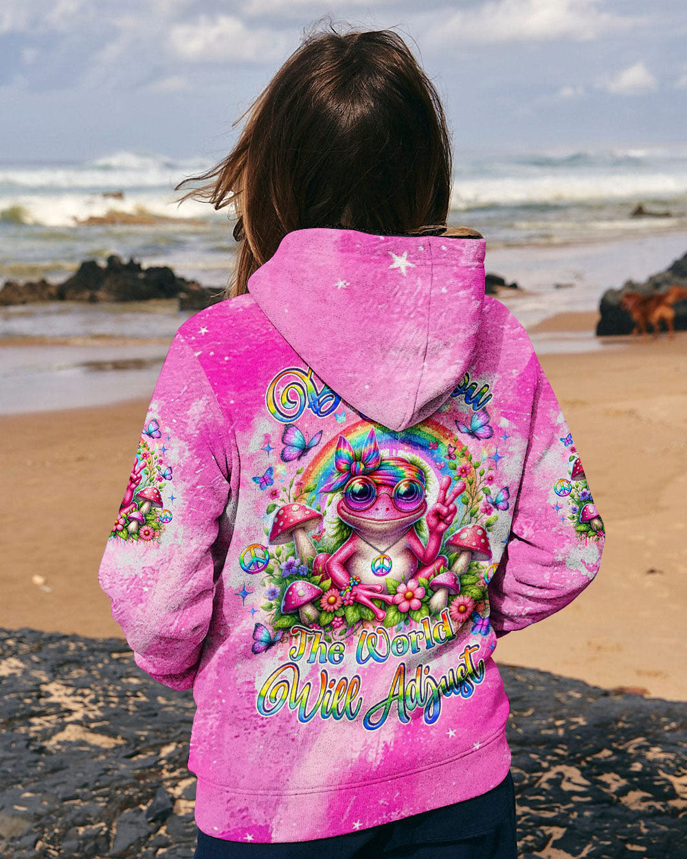 BE YOU THE WORLD WILL ADJUST FROG ALL OVER PRINT - TLNZ2806241