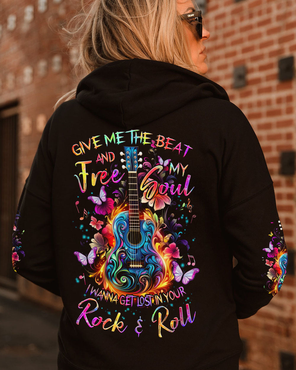 GIVE ME THE BEAT AND FREE MY SOUL GUITAR ALL OVER PRINT - TLNZ2808231