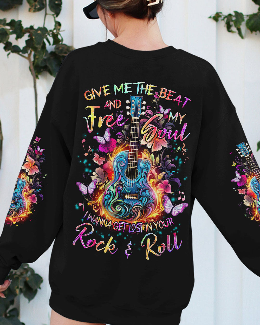 GIVE ME THE BEAT AND FREE MY SOUL GUITAR ALL OVER PRINT - TLNZ2808231