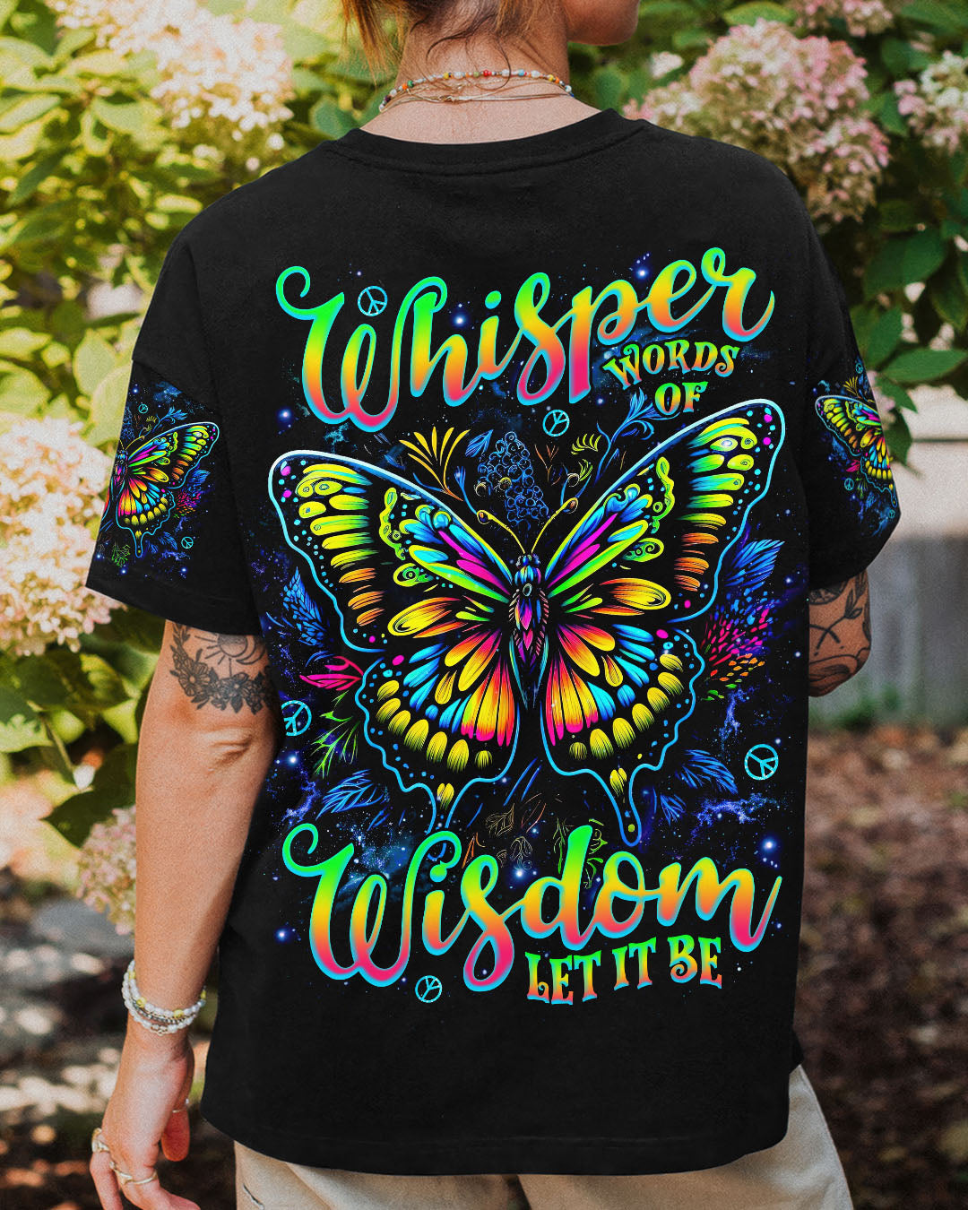 WHISPER WORDS OF WISDOM LET IT BE BUTTERFLY ALL OVER PRINT  - TLNZ2808254