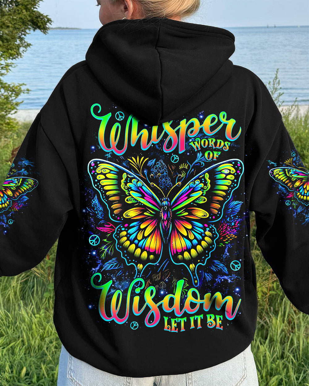WHISPER WORDS OF WISDOM LET IT BE BUTTERFLY ALL OVER PRINT  - TLNZ2808254
