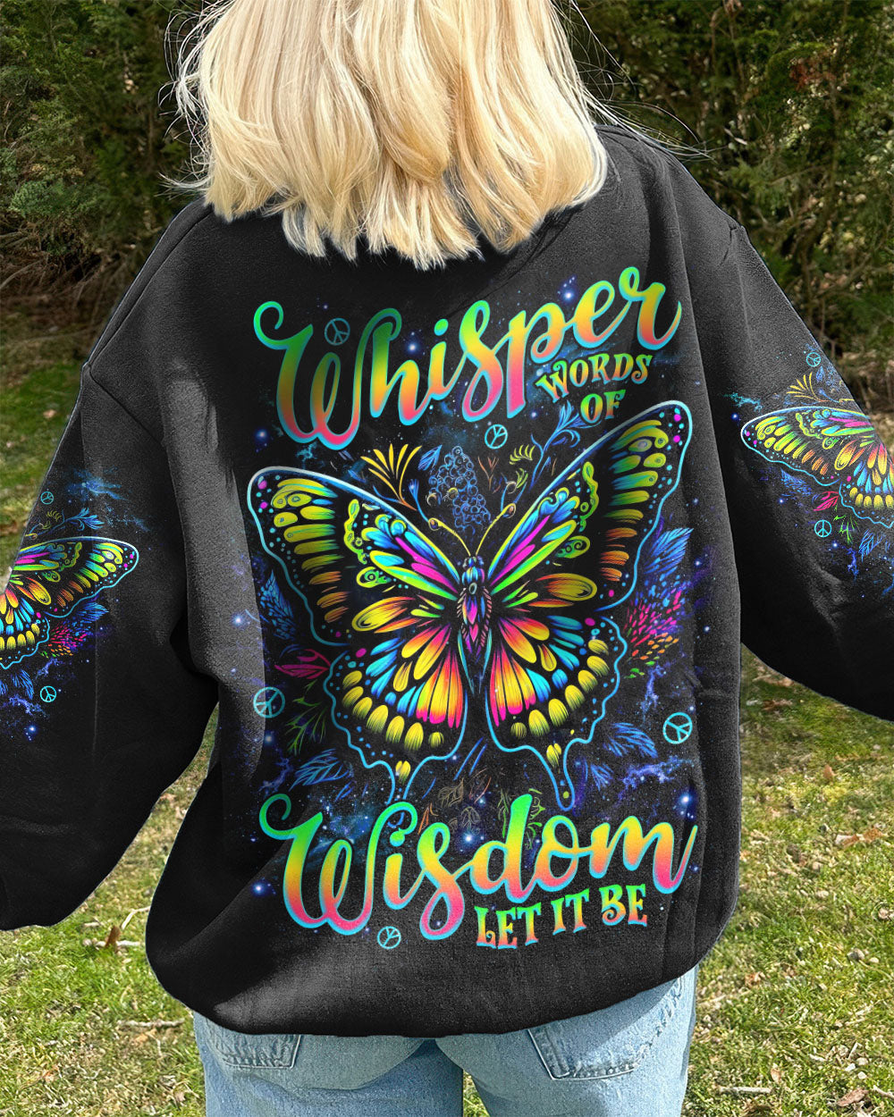 WHISPER WORDS OF WISDOM LET IT BE BUTTERFLY ALL OVER PRINT  - TLNZ2808254